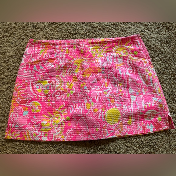 Lilly Pulitzer Pants - Lilly Pulitzer Skort – Size 8 – Pink/Yellow Print – 100% Cotton